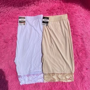 2 pair lot of Angelina long chafe resistance lace hem panties NWT size 4X